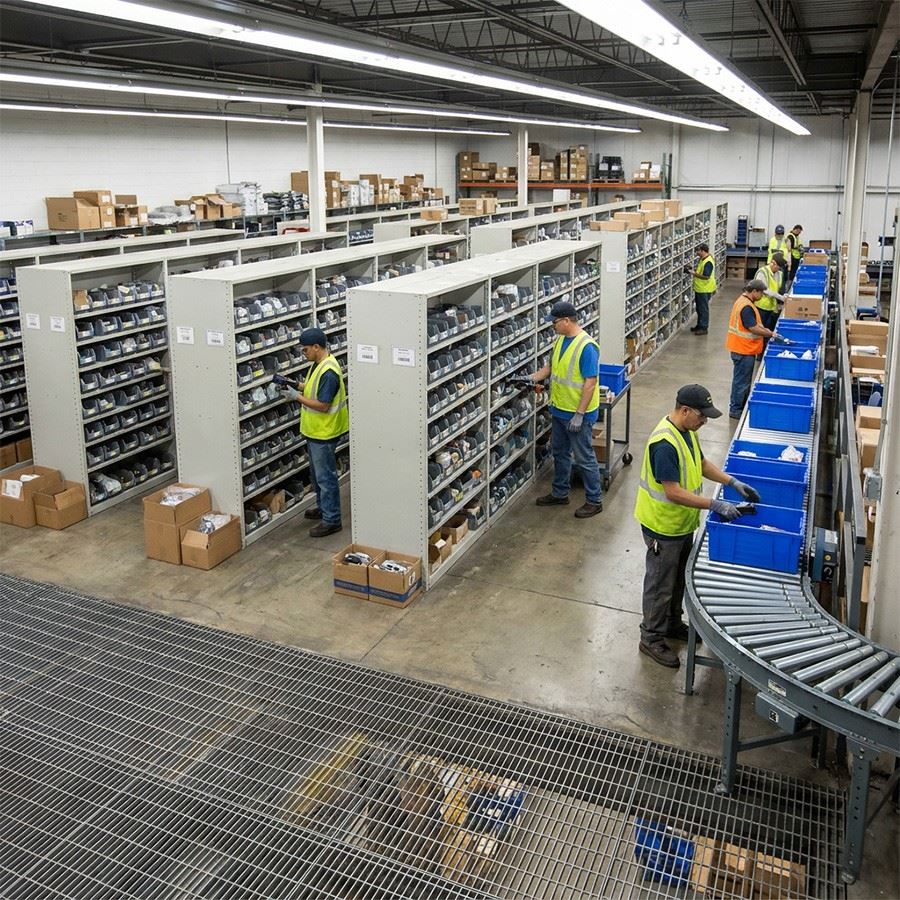 Auto Parts Steel Warehouse factory